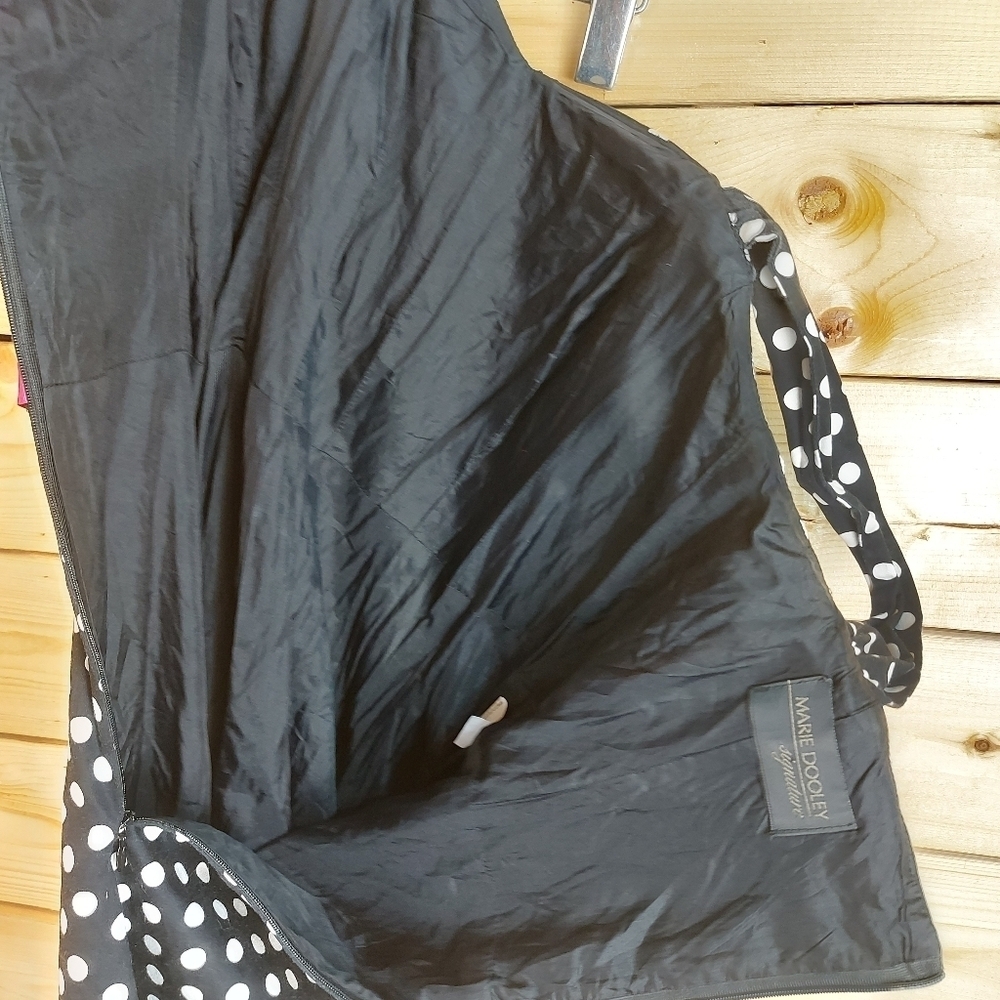 Polka dot bustier corset strap dress MARIE DOOLY designer Made in Canada - Picture 6 of 13